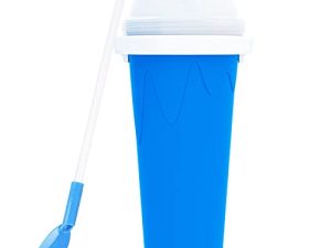 LATIBELL Slushy Maker Cup Travel Slushie Cup Portable Slushie Maker Frozen Magic Cup Double Layer Silica Cup Pinch Cup Summer Cooler Smoothie Silicon Cup Mini Ice Cream Maker for Children' & Adult