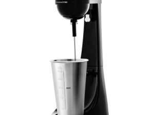 Ovente Classic Milkshake Maker Machine 2 Speed with 15.2 Oz Stainless Steel Mixing Cup