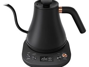 Mecity Electric Gooseneck Kettle With Display Automatic Shut Off Coffee Kettle Temperature Control Hot Water Boiler Pour Over Tea Kettle 1200 Watt Quick Heating Electric Tea Pot