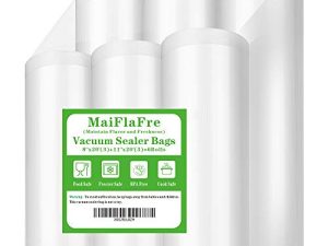 MaiFlaFre 6 Pack 8"x20'(3Rolls) and11"x20' (3Rolls) Vacuum Sealer Bags Rolls with BPA Free
