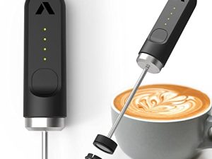 Subminimal NanoFoamer Lithium Handheld Milk Foamer; Make Premium Microfoamed Milk for Barista-Style Coffee Drinks at Home. New Model with Dozens of Improvements. USB-C Rechargeable
