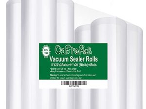 O2frepak 6Pack 8"x20'(3Rolls) and 11"x20' (3Rolls) Rolls Vacuum Sealer Bags Rolls with BPA Free