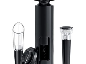 Operated Wine Bottle Corkscrew Opener Sets with Foil Cutter