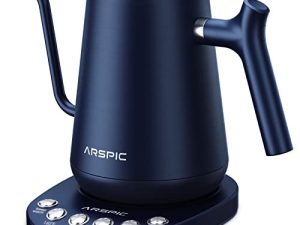 Arspic Electric Gooseneck Kettle Pour Over Kettle for Coffee and Tea with 5 Temperature Control Presets