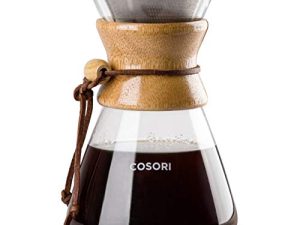 COSORI Pour Over Coffee Maker with Double-layer Stainless Steel Filter
