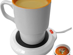 Evelots Desktop Electric Mug Warmer-Coffee/Tea/Cocoa/Soup-Scented Candles-Hot