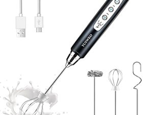 Milk Frother Handheld with 3 Heads