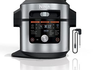 Ninja OL701 Foodi 14-in-1 SMART XL 8 Qt. Pressure Cooker Steam Fryer with SmartLid & Thermometer + Auto-Steam Release