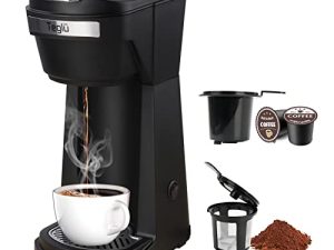 2 in 1 Single Serve Coffee Maker for K Cup Pods & Ground Coffee