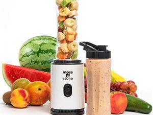 Moss & Stone Personal Blender Single Serve Shake & Smoothies Maker with Portable Travel Sport Bottle - Mini Juicer