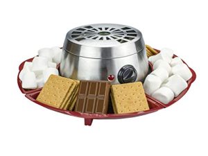 Brentwood Appliances TS603 Indoor Electric Stainless Steel S’Mores Maker with 4 Trays and 4 Roasting Forks