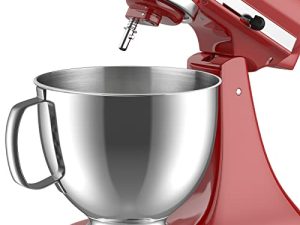 GVODE Stainless Steel Mixer Attachment Fit all Kitchenaid Mixer Bowl，4.5-5Q Tilt-Head for Kitchen Aid Mixing Bowls 5 Quart Stainless Bowl for Kitchenaid
