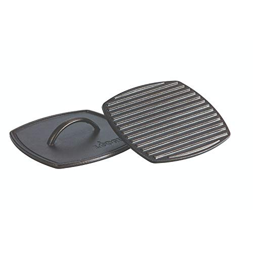Lodge LPP3 Cast Iron Square Ribbed Panini Press Lodge LPP3 Cast Iron Square Ribbed Panini Press