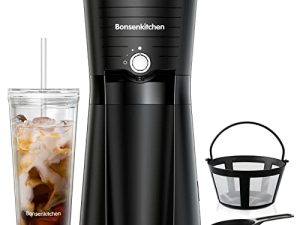 Bonsenkitchen Iced Coffee Maker with Tritan Coffee Tumbler