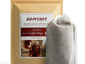 No Mess Cold Brew Coffee Filters - 100 Count Disposable Fine Mesh Brewing Bags for Concentrate/Iced Coffee Maker