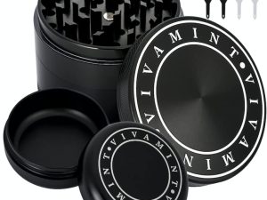 VIVAMINT Spice Grinder Large 3.0 Inch Black