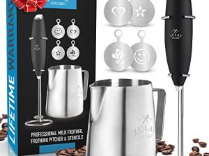Zulay Milk Frother Complete Set Coffee Gift