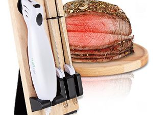NutriChef PKELKN16 Portable Electrical Food Cutter Knife Set with Bread and Carving Blades