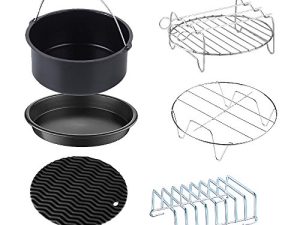 GoWISE USA Standard 6-Piece Air Fryer Accessory Kit for 2.75-4 Quarts