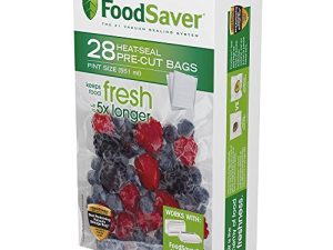 1-Pint Precut Vacuum Seal Bags with BPA-Free Multilayer Construction for Food Preservation