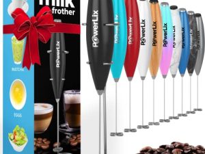 PowerLix Milk Frother Handheld Battery Operated Electric Whisk Beater Foam Maker For Coffee