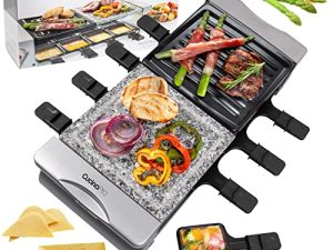 Electric Cheese Raclette Table Grill w Nonstick Grilling Plate & Cooking Stone- Electric Indoor