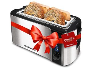 Elite Gourmet ECT-3100 Long Slot 4 Slice Toaster