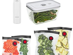 ZWILLING Fresh & Save Vacuum Sealer Machine Starter Set with Airtight Food Storage Container Glass